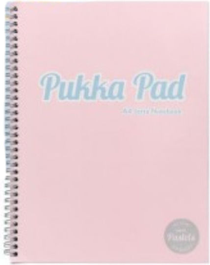Pukka Pad Σπιράλ Τετράδιο Ριγέ Α4 200 Φύλλων Ροζ
