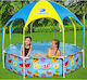 Bestway Kinder Schwimmbecken PVC Aufblasbar Silber