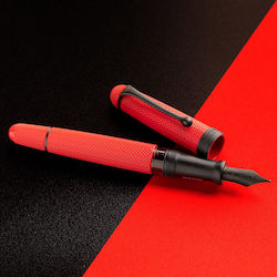 Aurora Fountain Pen Red with Blue Ink
