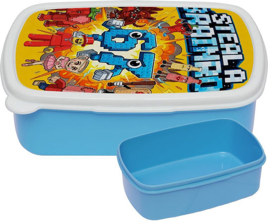 Koupakoupa Steal A Brainrot 67 Roblox Style Plastic Kids' Thermal Food Container Blue 18 x 13 x 6cm