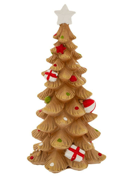 Kaffe Polyresin Weihnachtsdekorationen mit Bäumen 13.5×13.5×29cm