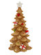 Kaffe Polyresin Weihnachtsdekorationen mit Bäumen 13.5×13.5×29cm