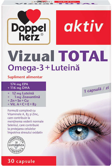 Doppelherz Vizual Total Cu Omega 3 și Luteină Supliment Alimentar Special 30 Capsule