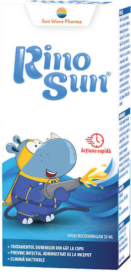 Sun Wave Pharma Rinosun Throat Pain Spray Supliment Alimentar Special 20ml