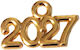Material Metalic Data 2027 Aur 1.4x0.9cm 1 Bucată