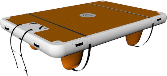 DECKTENT Φουσκωτή Πλωτή Εξέδρα 2 Ατόμων Καφέ 300x200cm