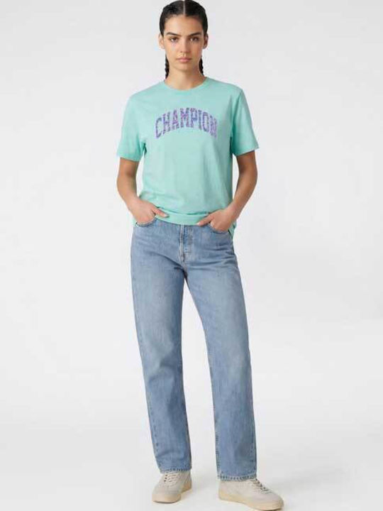 Champion Γυναικεία Μπλούζα Βαμβακερή Green