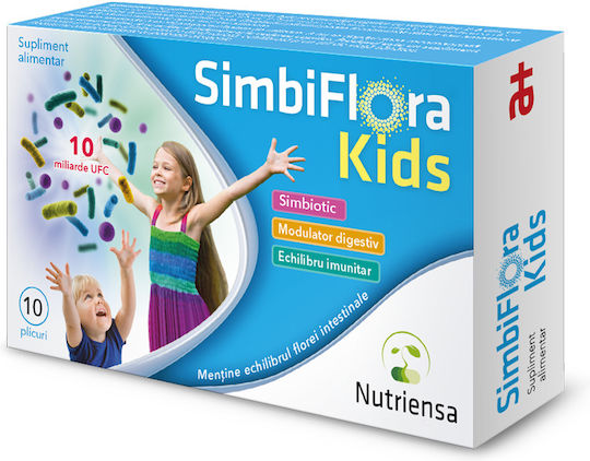 Antibiotice Simbiflora Kids Supliment Cu Probiotice Pentru Adulți Și Copii 10 Plicuri Aromă Soare