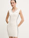 Καλοκαιρινό Mini Αθλητικό Φόρεμα Αμάνικο Off White