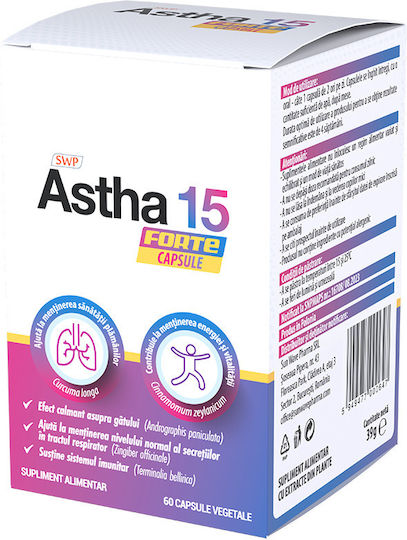 Sun Wave Pharma Astha 15 Forte Supliment Pentru Întărirea Sistemului Imunitar 60 Capsule Pe Bază De Plante