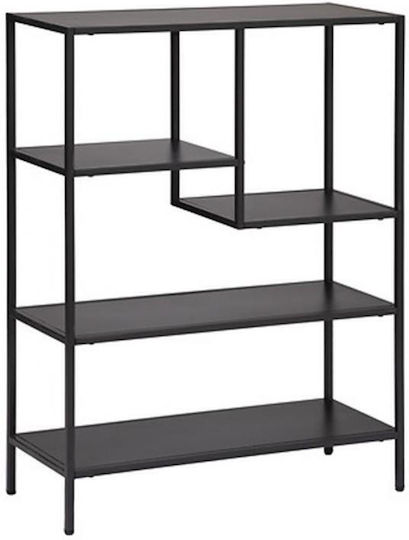 Schwarzes Bücherregal 75x30x100,5cm