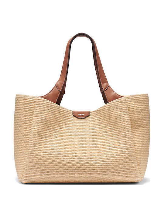 Fabric Women's Shoulder Bag Beige