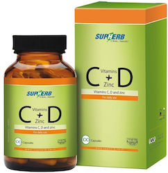 Supherb Vitamins C + D & Zinc Πολυβιταμίνη 60 κάψουλες