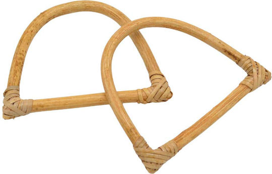 Bamboo Semi-Circle Handles 13x11/pair Light Natural