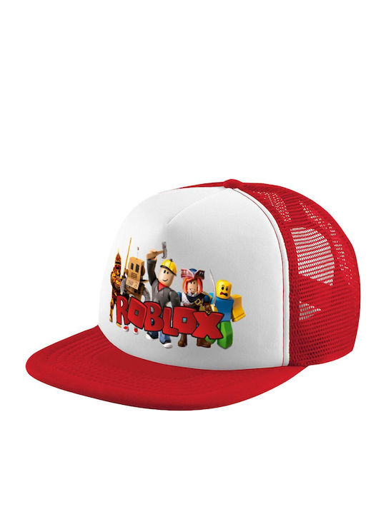 Roblox Squad Adult Soft Trucker Cap Mesh Red Wh...