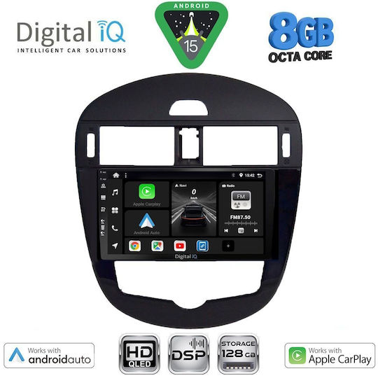 Digital IQ Car Audio System for Nissan Pulsar 2014-2020 with Clima (Bluetooth/USB/WiFi/GPS/Apple CarPlay/Android Auto) with 9" Touch Screen