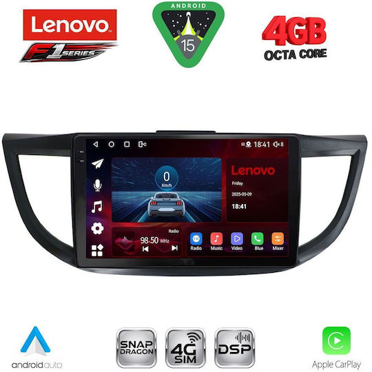 Lenovo Ηχοσύστημα Αυτοκινήτου για Honda CR-V 2013-2017 (Bluetooth/USB/WiFi/GPS/Apple-Carplay/Android-Auto) με Οθόνη Αφής 10"