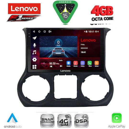 Lenovo Car Audio System for Jeep Wrangler 2011-2014 Bluetooth USB WiFi GPS Apple CarPlay Android Auto with 10" Touch Screen