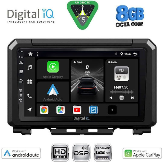 Digital IQ Ηχοσύστημα Αυτοκινήτου για Suzuki Jimny 2018+ (Bluetooth/USB/WiFi/GPS/Apple-Carplay/Android-Auto) με Οθόνη Αφής 9"