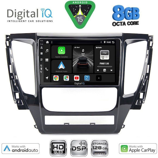 Digital IQ Car Audio System for Mitsubishi Pajero 2013-2020 Bluetooth USB WiFi GPS Apple CarPlay Android Auto with 9" Touch Screen