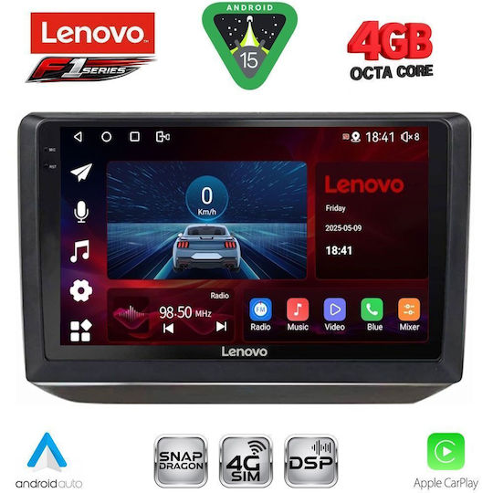 Lenovo Car Audio System for Skoda Fabia 2008-2014 (Bluetooth/USB/WiFi/GPS/Apple CarPlay/Android Auto) with 10" Touch Screen