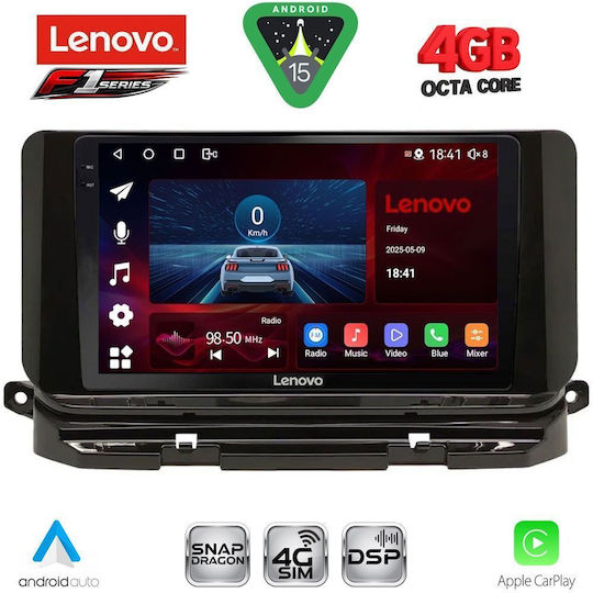 Lenovo Car Audio System for Skoda Octavia 2021 Bluetooth USB WiFi GPS Apple CarPlay Android Auto with 10" Touch Screen