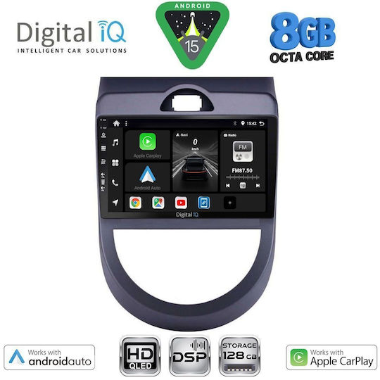 Digital IQ Car Audio System for Kia Soul 2008-2013 Bluetooth USB WiFi GPS Apple CarPlay Android Auto with 9" Touch Screen