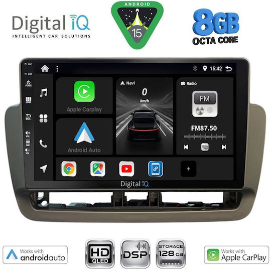 Digital IQ Car Audio System for Seat Ibiza 2012-2015 (Bluetooth/USB/WiFi/GPS/Apple CarPlay/Android Auto) with 9" Touch Screen