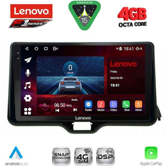 Lenovo Car Audio System for Toyota Yaris Mazda 2 2020 Bluetooth USB WiFi GPS Apple CarPlay Android Auto with 10" Touch Screen