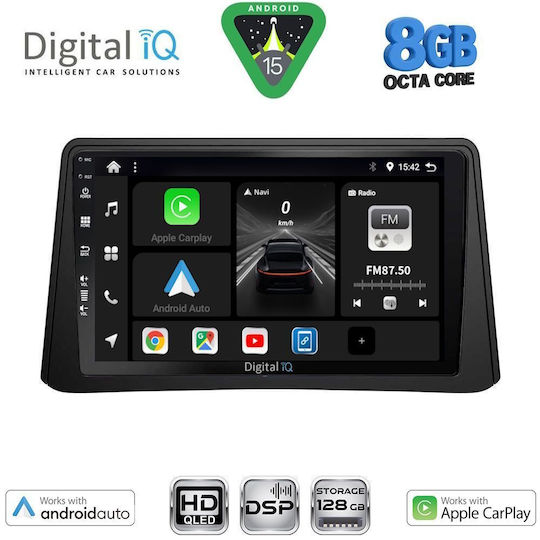 Digital IQ Ηχοσύστημα Αυτοκινήτου για Opel Mokka 2012-2015 (Bluetooth/USB/WiFi/GPS/Apple-Carplay/Android-Auto) με Οθόνη Αφής 9"
