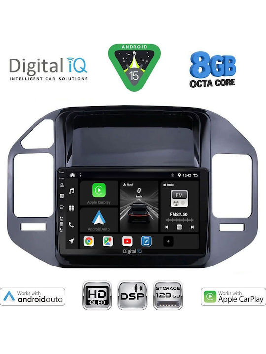 Digital IQ Car Audio System for Mitsubishi Pajero 1999-2006 Bluetooth USB WiFi GPS Apple CarPlay Android Auto with 9" Touch Screen