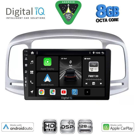 Digital IQ Car Audio System for Hyundai Accent 2005-2012 (Bluetooth/USB/WiFi/GPS/Apple CarPlay/Android Auto) with 9" Touch Screen
