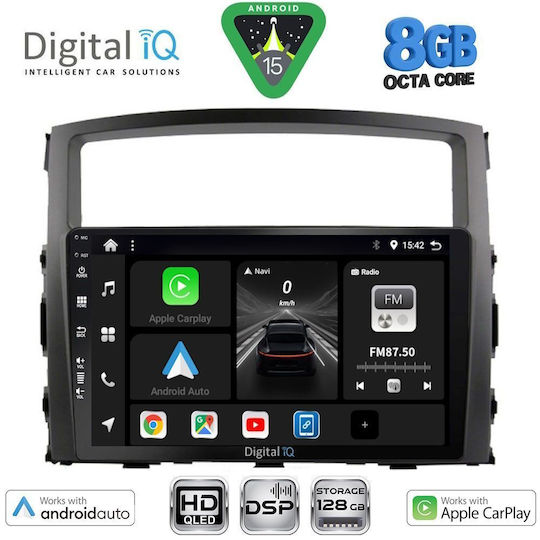 Digital IQ Ηχοσύστημα Αυτοκινήτου για Mitsubishi Pajero 2006-2013 (Bluetooth/USB/WiFi/GPS/Apple-Carplay/Android-Auto) με Οθόνη Αφής 9"