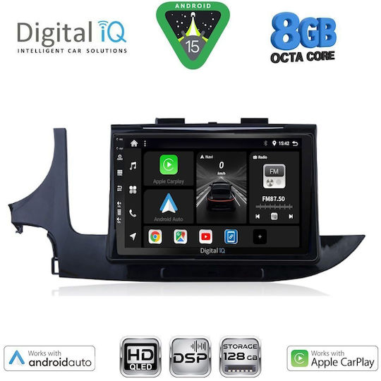 Digital IQ Ηχοσύστημα Αυτοκινήτου για Opel Mokka 2016-2021 (Bluetooth/USB/WiFi/GPS/Apple-Carplay/Android-Auto) με Οθόνη Αφής 9"