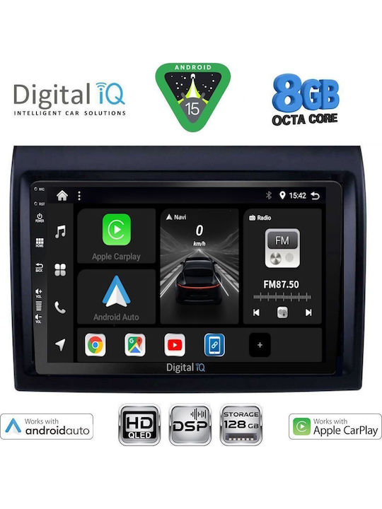 Digital IQ Car Audio System for Fiat Ducato 2006-2011 Bluetooth USB WiFi GPS Apple CarPlay Android Auto with 9" Touch Screen