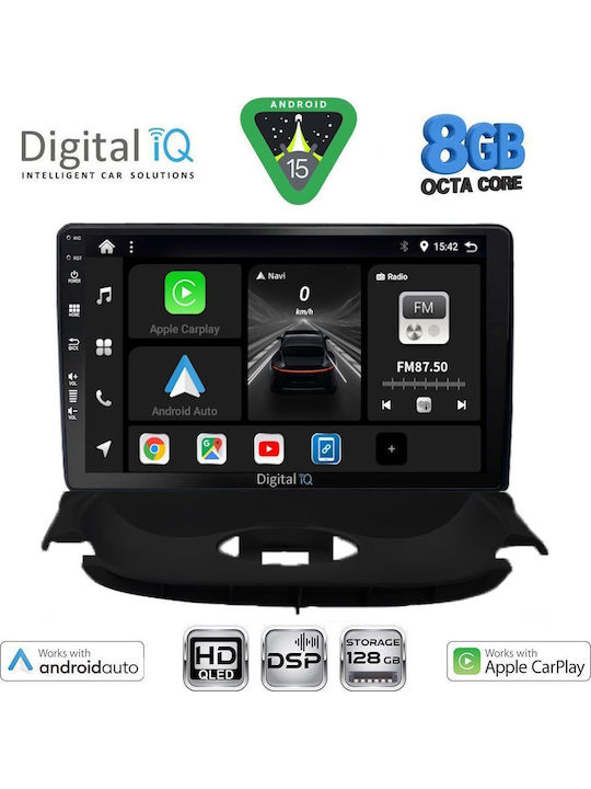 Digital IQ Car Audio System for Peugeot 206 1998-2006 Bluetooth USB WiFi GPS Apple CarPlay Android Auto with 9" Touch Screen