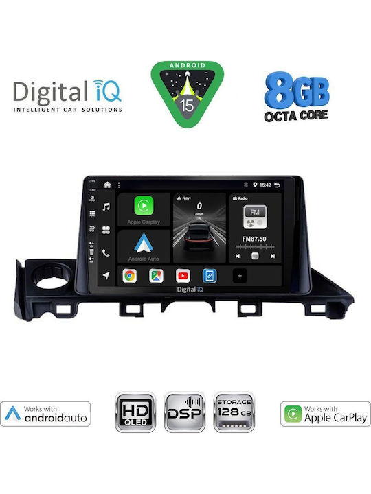 Digital IQ Auto-Audiosystem Für Mazda 6 2017-2020 Bluetooth USB Eingebautes Wi-Fi GPS Apple CarPlay Android Auto Mit 9 Zoll Touchscreen