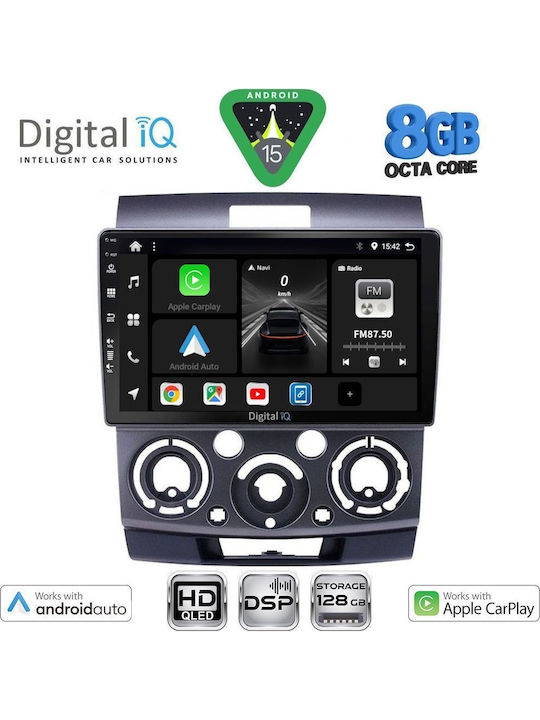 Digital IQ Car Audio System for Ford Ranger Mazda BT-50 2006-2011 Bluetooth USB WiFi GPS Apple CarPlay Android Auto with 9" Touch Screen