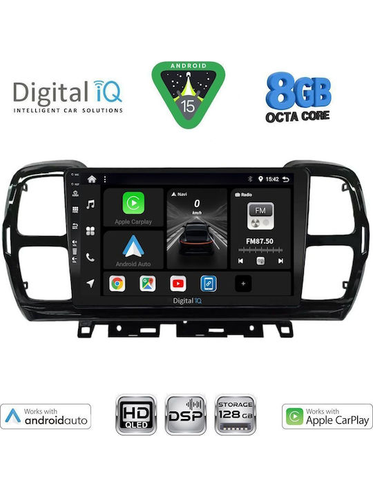 Digital IQ Car Audio System for Citroen C5 Aircross 2017-2021 (Bluetooth/USB/WiFi/GPS/Apple CarPlay/Android Auto) with 9" Touch Screen