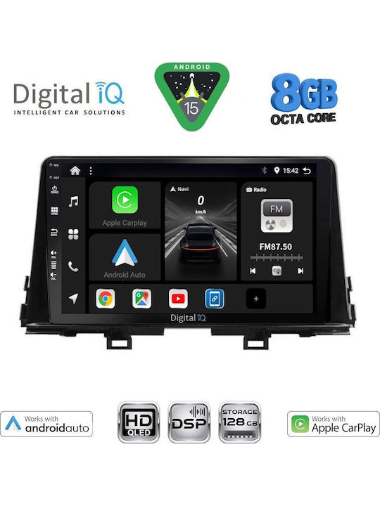 Digital IQ Auto-Audiosystem Für Kia Picanto 2017-2021 Bluetooth USB Eingebautes Wi-Fi GPS Apple CarPlay Android Auto Mit 9 Zoll Touchscreen