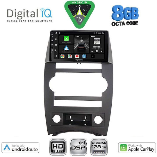 Digital IQ Car Audio System for Jeep Commander 2007-2009 (Bluetooth/USB/WiFi/GPS/Apple CarPlay/Android Auto) with 9" Touch Screen