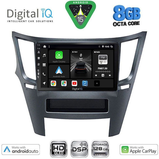 Digital IQ Car Audio System for Subaru Legacy / Outback 2009-2014 (Bluetooth/USB/WiFi/GPS/Apple CarPlay/Android Auto) with 9" Touch Screen