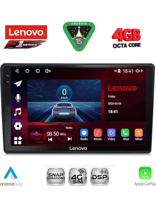 Lenovo Car Audio System for Citroen C4 / DS4 2018 (Bluetooth/USB/WiFi/GPS/Apple CarPlay/Android Auto) with 10" Touch Screen
