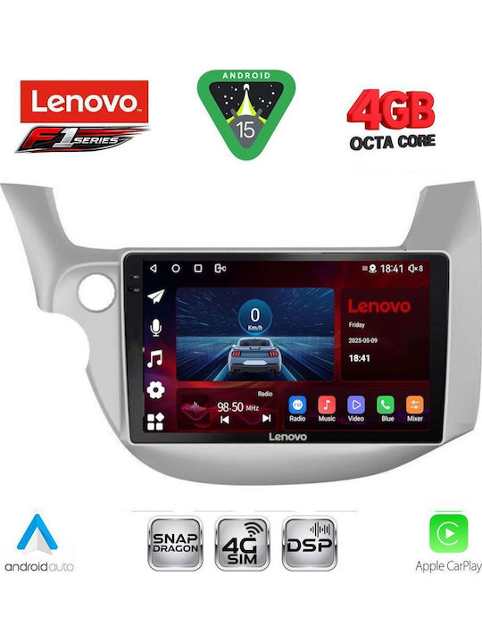 Lenovo Car Audio System for Honda Jazz 2008-2012 Bluetooth USB WiFi GPS Apple CarPlay Android Auto with 10" Touch Screen