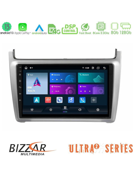Bizzar Автомобилна Аудио Система за Volkswagen Polo 2014-2017 (Bluetooth/USB/Вграден Wi-Fi/GPS/Apple CarPlay/Android Auto) с Touch Screen 9"