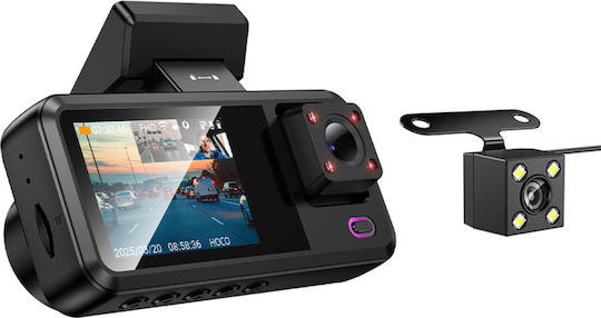 Hoco Σετ Κάμερα DVR Αυτοκινήτου 720P με Οθόνη 2" Wi-Fi & Κάμερα Οπισθοπορείας