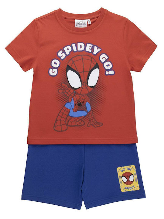 Kids Clothing Set with Shorts Summer 2 Pieces Blue Red Spidey