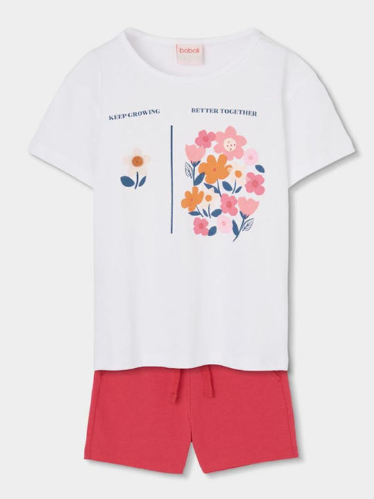 Kids Set with Shorts Summer 2 Pieces White
