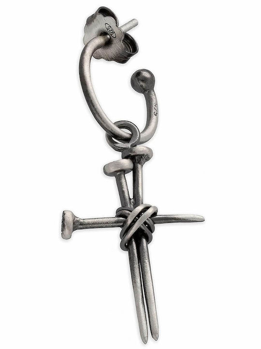 Earring Cross Of Studs Made Of 925 Silver