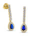 Themelidis Jewels Gold Plated Silver Earrings with Blue Stones
